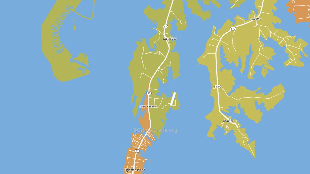 Sherwood, MD Map of Drug-Related Crime Rates