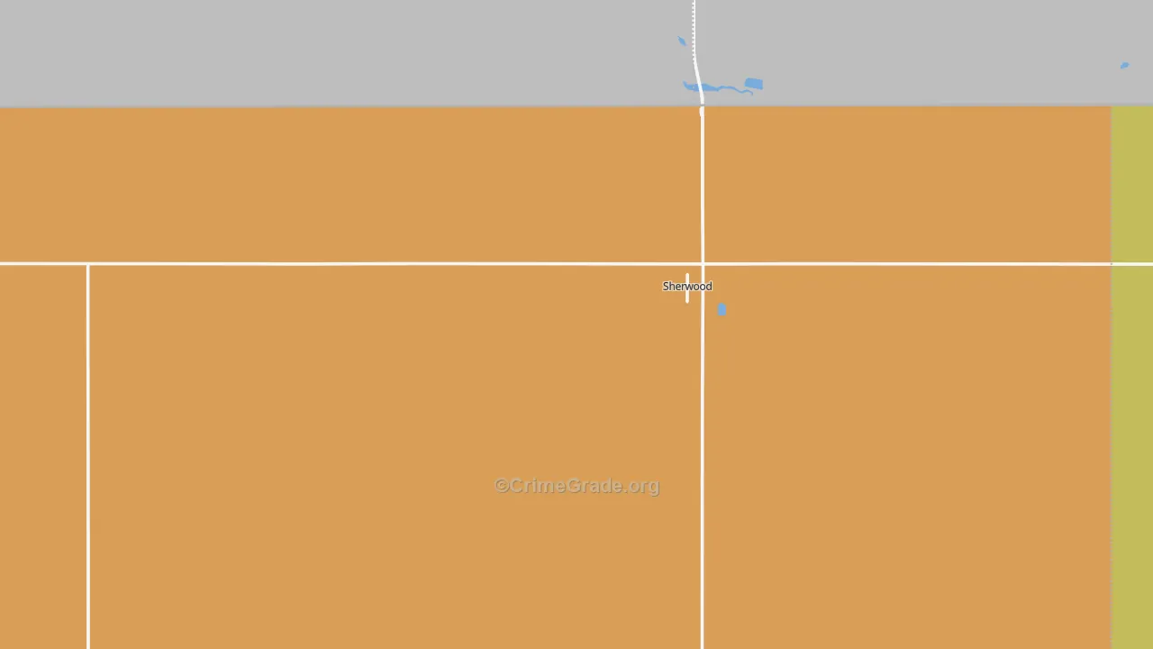 Sherwood, ND Map of Drug-Related Crime Rates