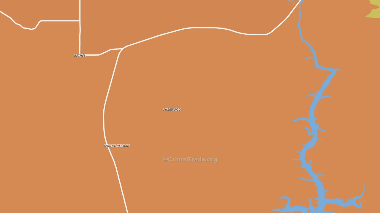 Sherwood, OK Map of Drug-Related Crime Rates