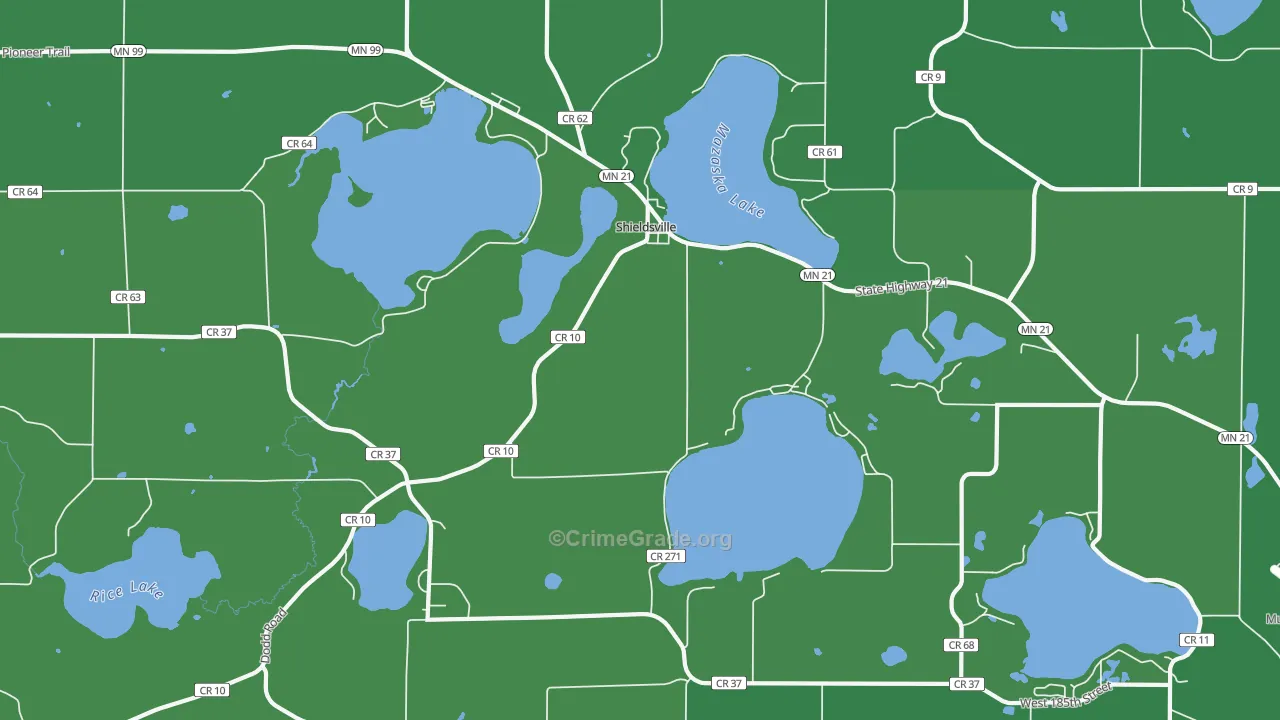 Shieldsville, MN Map of Drug-Related Crime Rates
