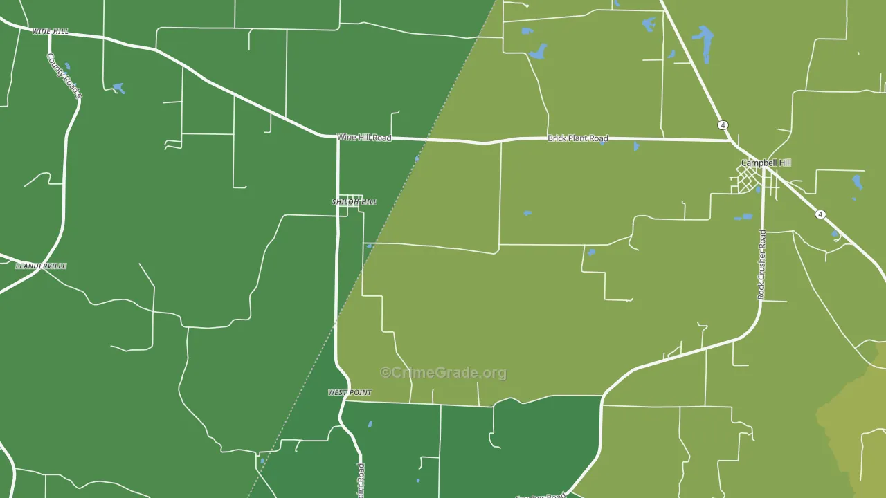Shiloh Hill, IL Map of Drug-Related Crime Rates