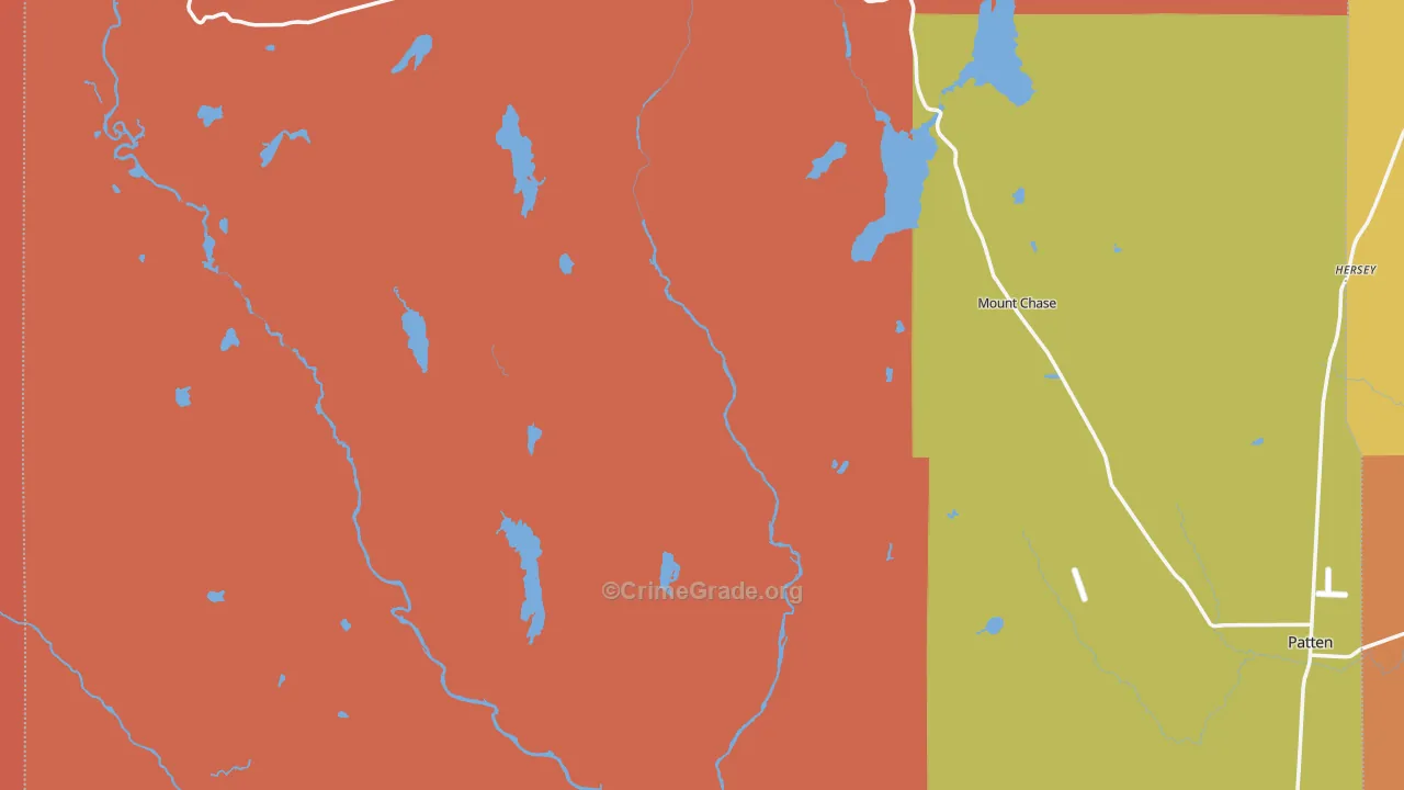 Shin Pond, ME Map of Drug-Related Crime Rates