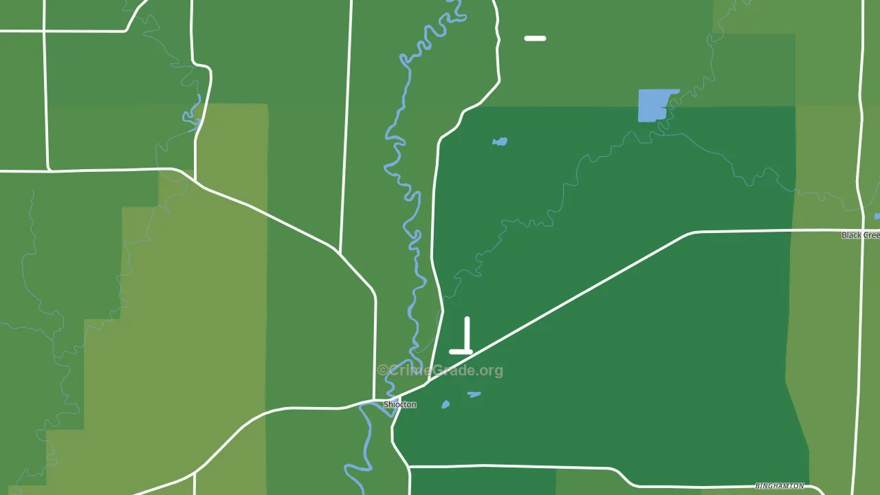 Shiocton, WI Map of Drug-Related Crime Rates