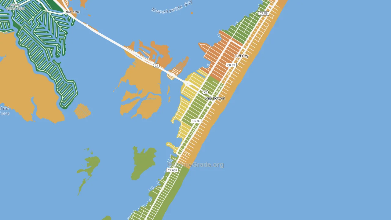 Ship Bottom, NJ Map of Drug-Related Crime Rates