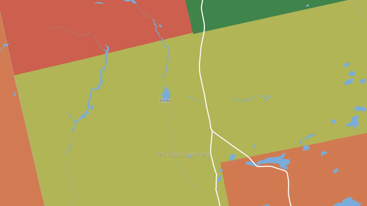 Shirley Mills, ME Map of Drug-Related Crime Rates