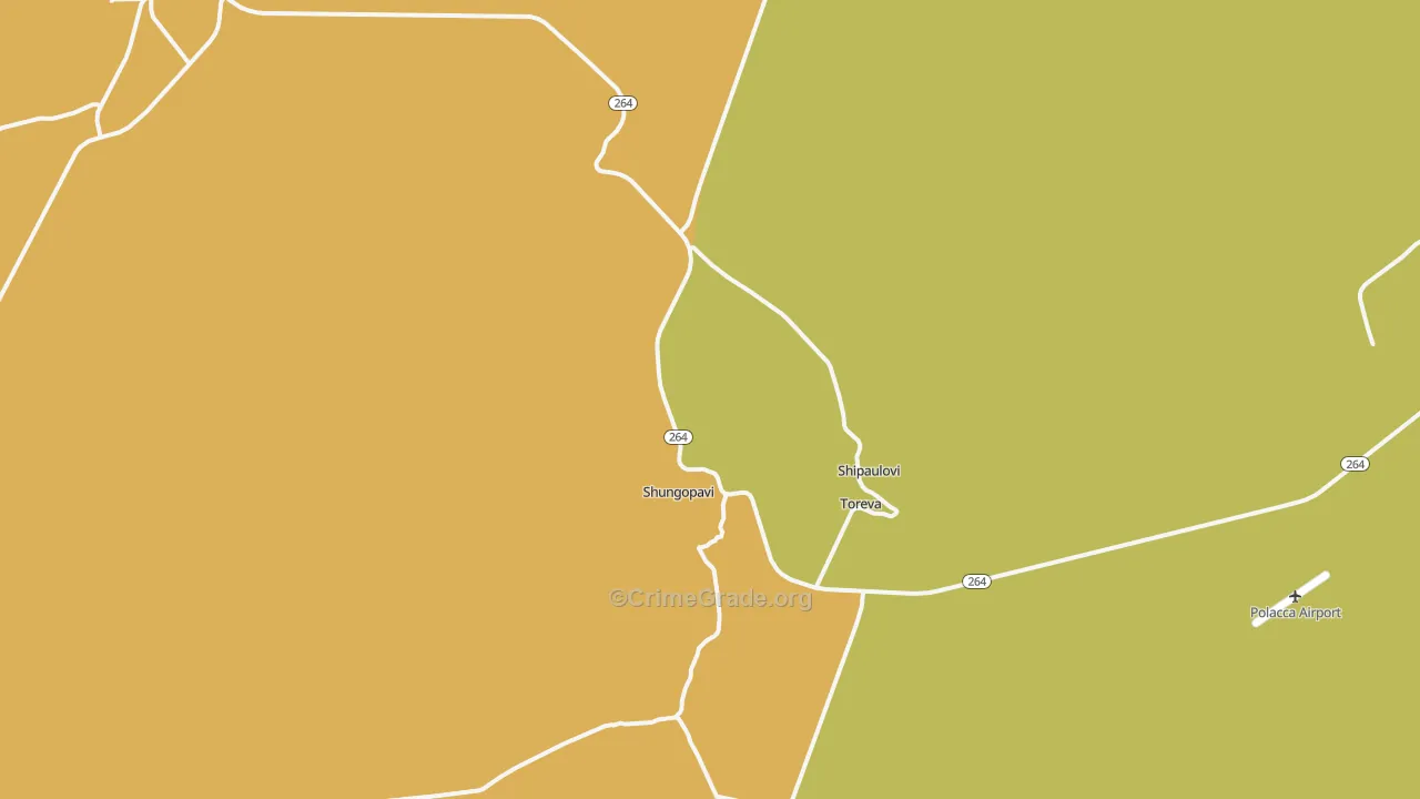 Shongopovi, AZ Map of Drug-Related Crime Rates