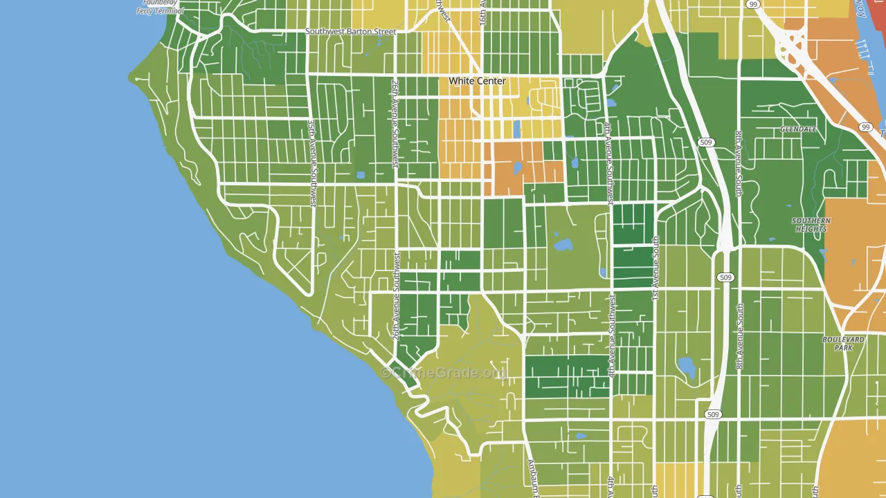 Shorewood, Seattle, WA Map of Drug-Related Crime Rates