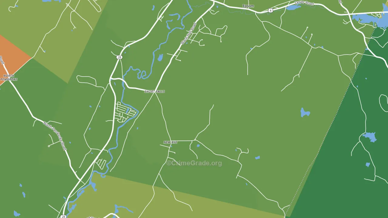 Short Falls, NH Map of Drug-Related Crime Rates