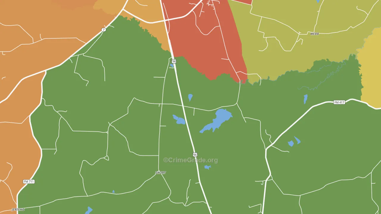 Short, TX Map of Drug-Related Crime Rates