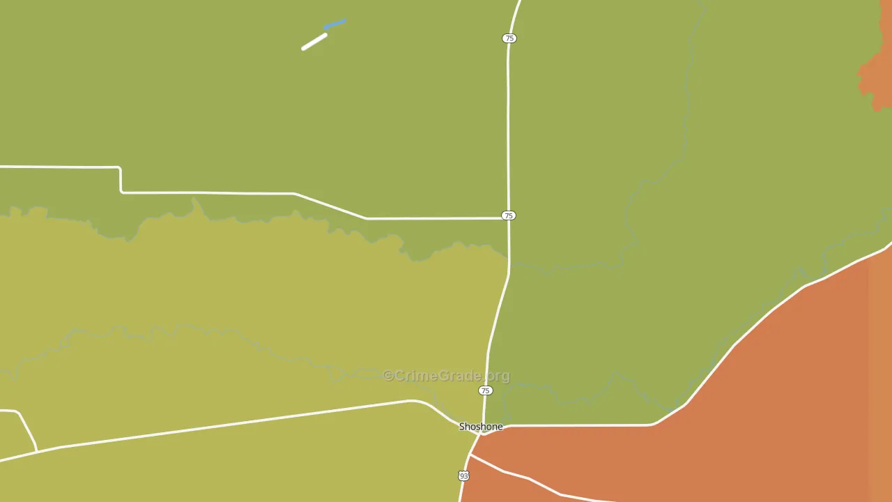 Shoshone, ID Map of Drug-Related Crime Rates
