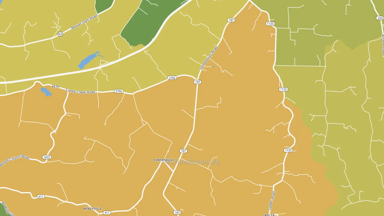 Shrewsbury, KY Map of Drug-Related Crime Rates