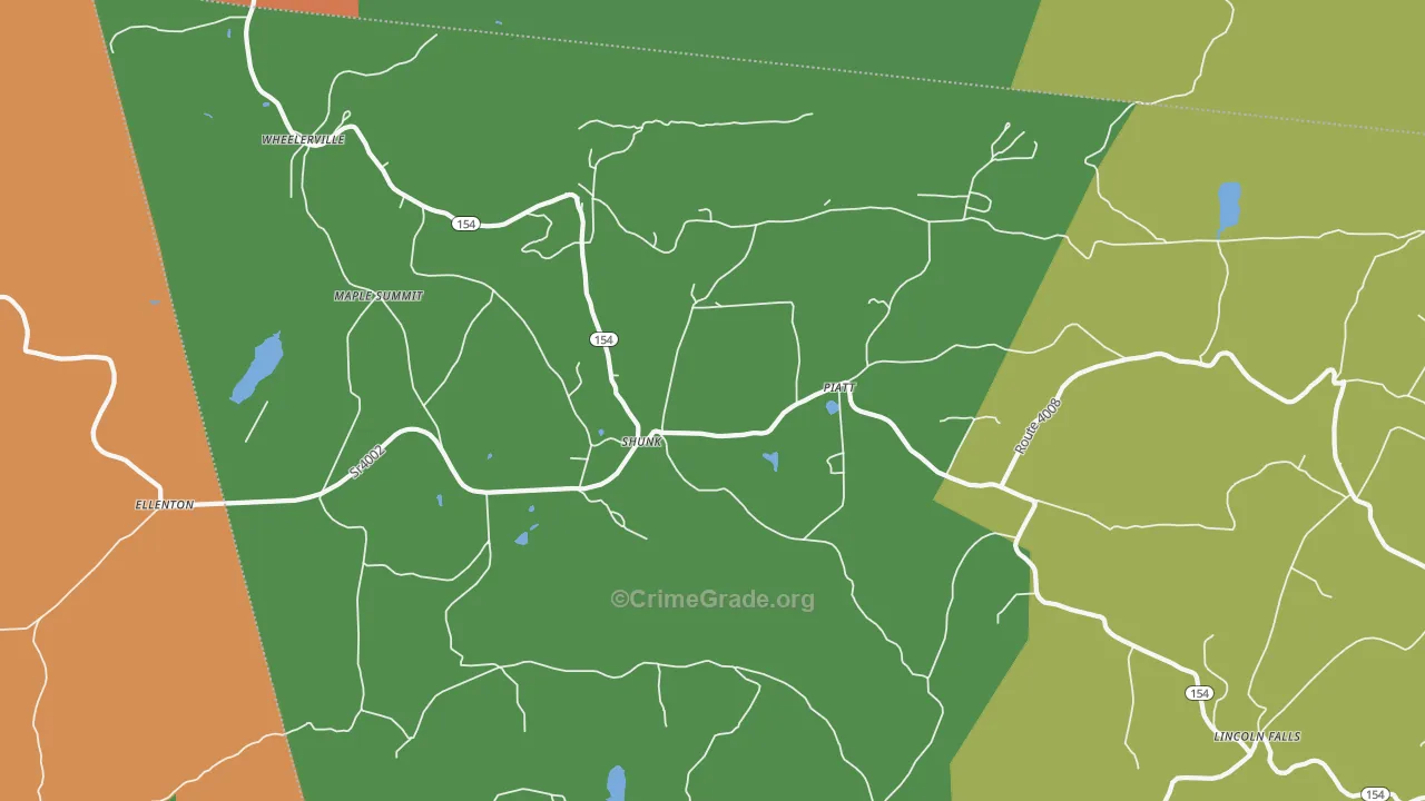 Shunk, PA Map of Drug-Related Crime Rates