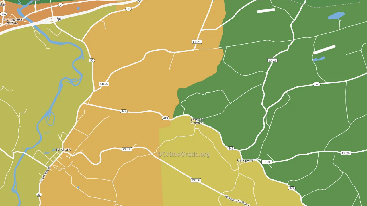 Shutter Corners, NY Map of Drug-Related Crime Rates