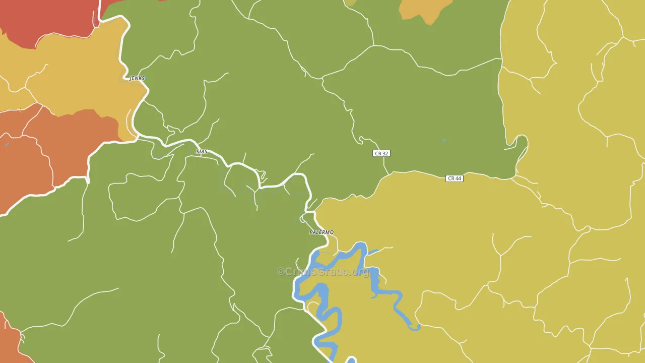 Sias, WV Map of Drug-Related Crime Rates