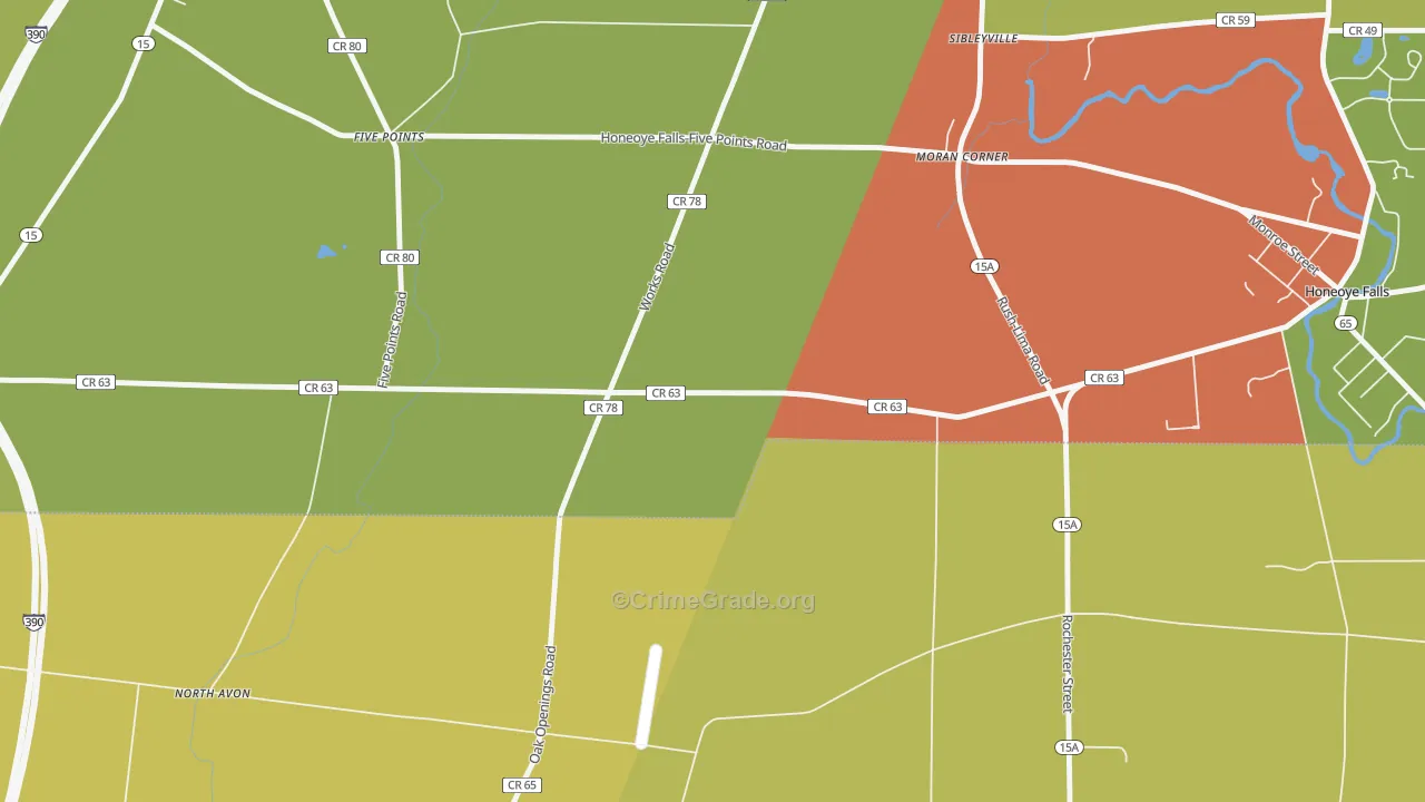 Sibleyville, NY Map of Drug-Related Crime Rates