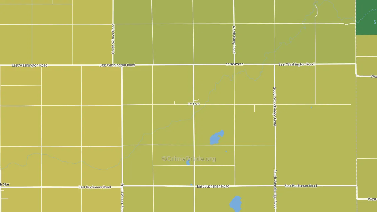 Sickles, MI Map of Drug-Related Crime Rates