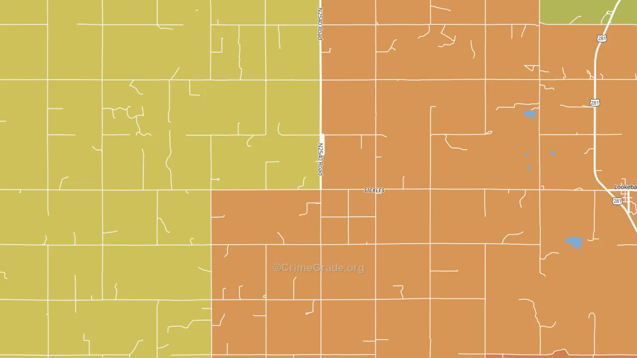 Sickles, OK Map of Drug-Related Crime Rates