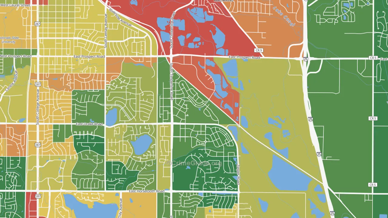 Side Hill, Fort Collins, CO Map of Drug-Related Crime Rates
