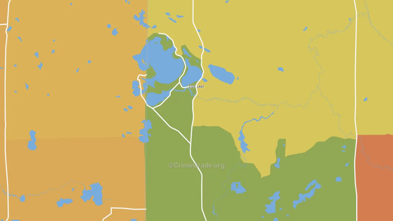 Side Lake, MN Map of Drug-Related Crime Rates