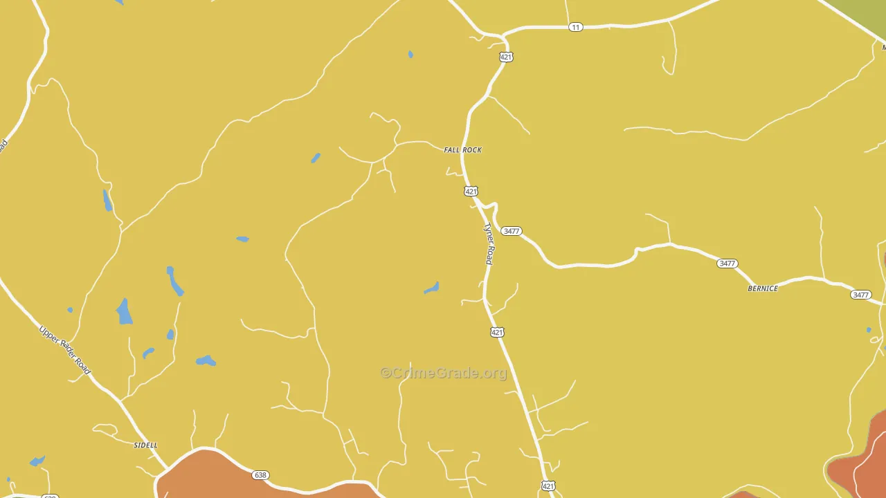 Sidell, KY Map of Drug-Related Crime Rates
