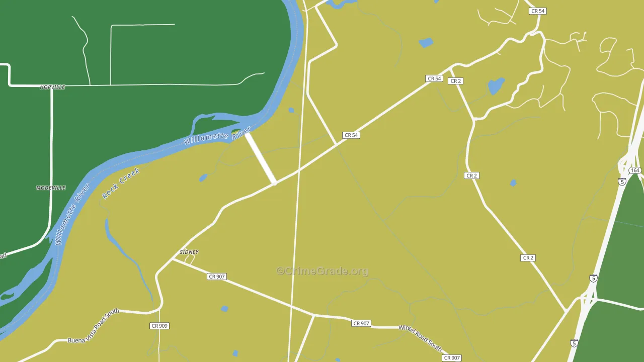 Sidney, OR Map of Drug-Related Crime Rates