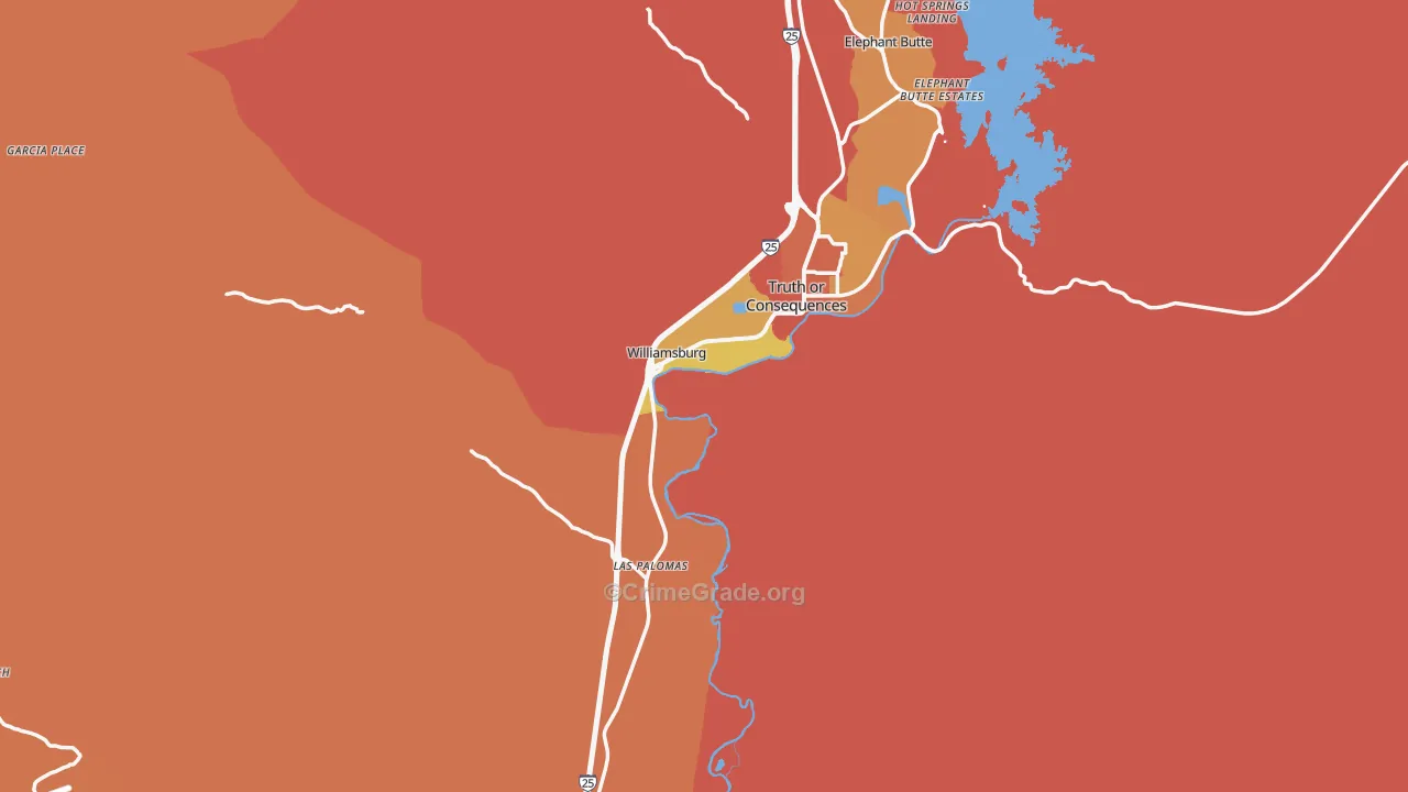 Sierra County, NM Map of Drug-Related Crime Rates