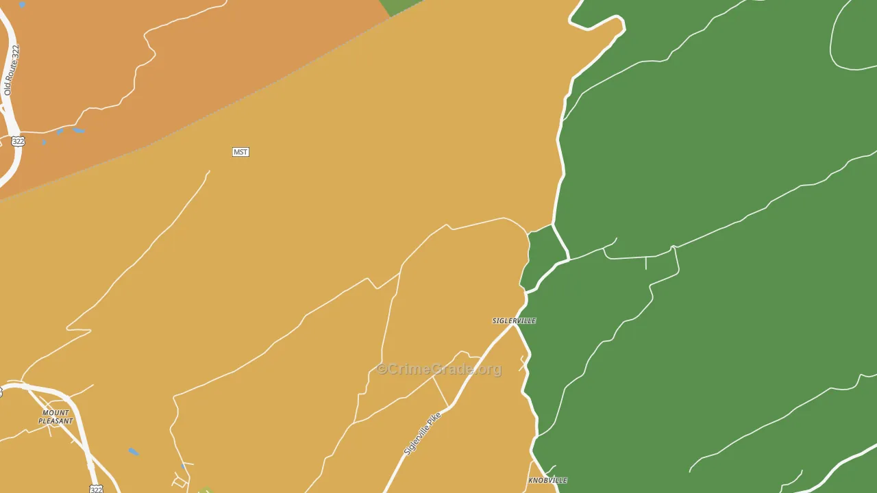 Siglerville, PA Map of Drug-Related Crime Rates