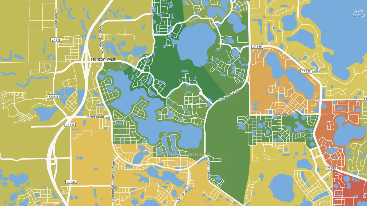 Signature Lakes, Horizon West, FL Map of Drug-Related Crime Rates