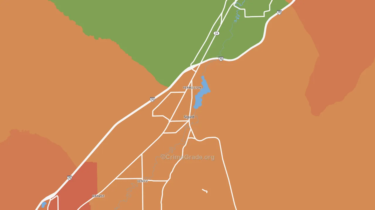 Sigurd, UT Map of Drug-Related Crime Rates