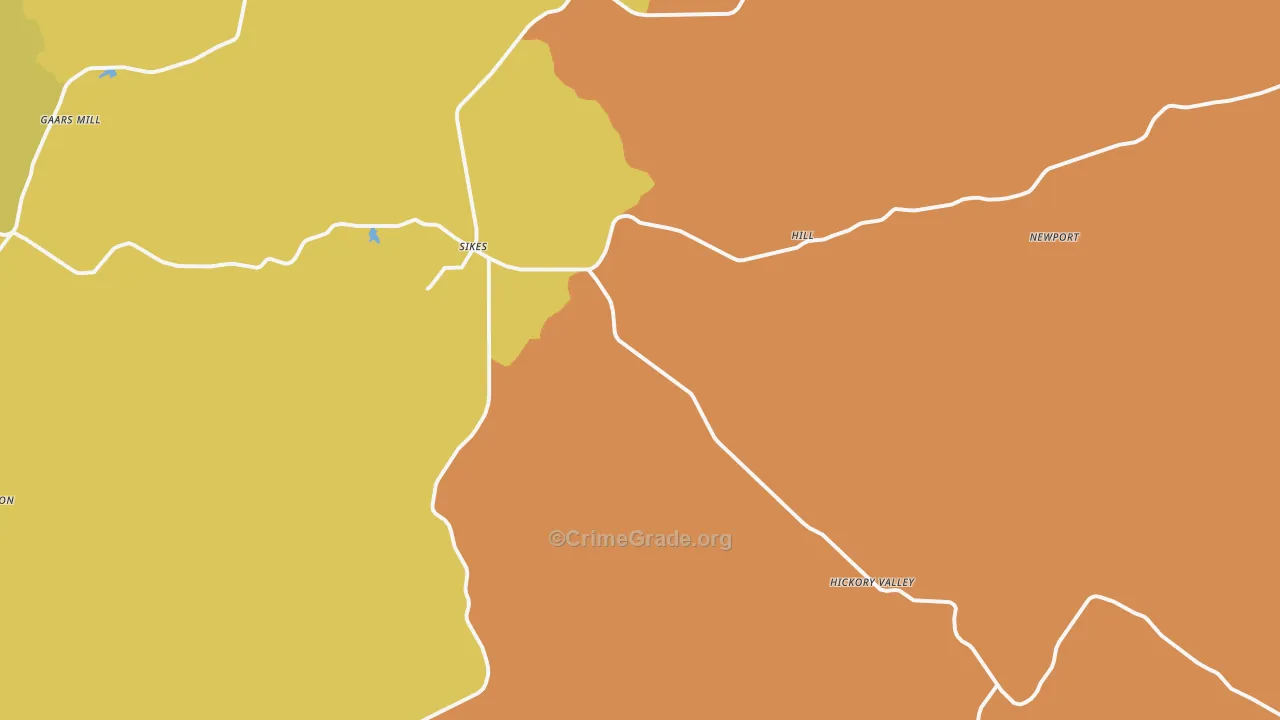 Sikes, LA Map of Drug-Related Crime Rates