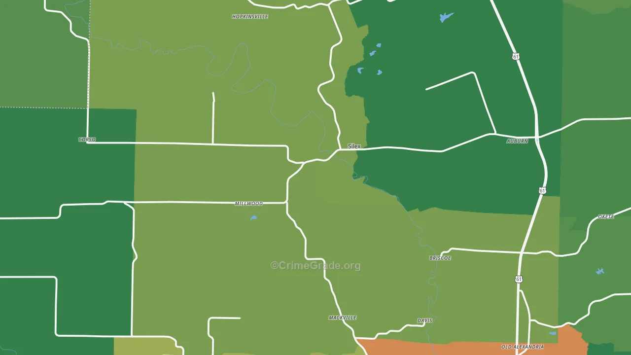 Silex, MO Map of Drug-Related Crime Rates
