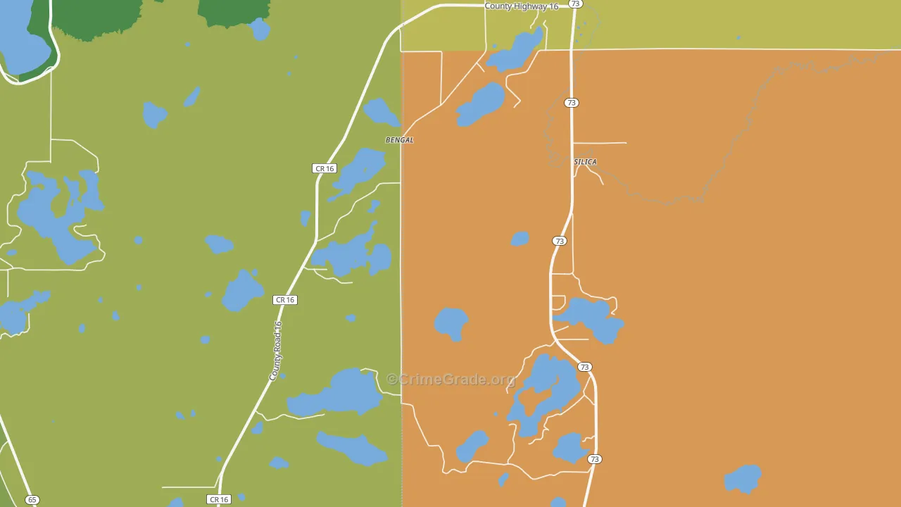 Silica, MN Map of Drug-Related Crime Rates
