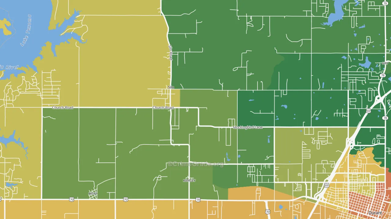 Silo, OK Map of Drug-Related Crime Rates