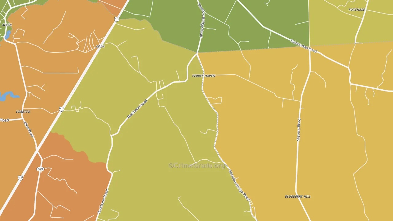 Siloam, MD Map of Drug-Related Crime Rates