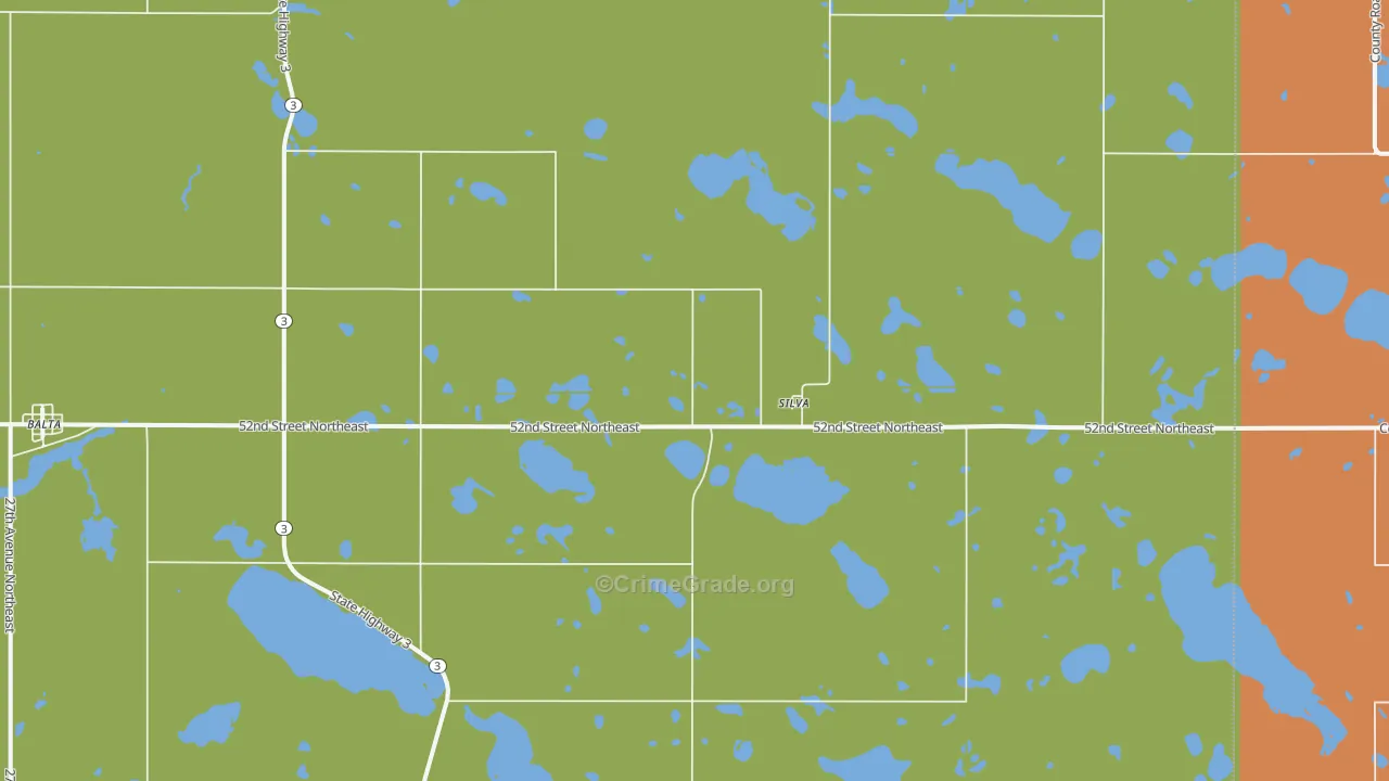 Silva, ND Map of Drug-Related Crime Rates