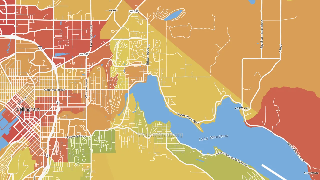 Silver Beach, Bellingham, WA Map of Drug-Related Crime Rates