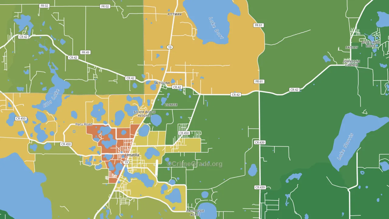 Silver Beach Heights, FL Map of Drug-Related Crime Rates