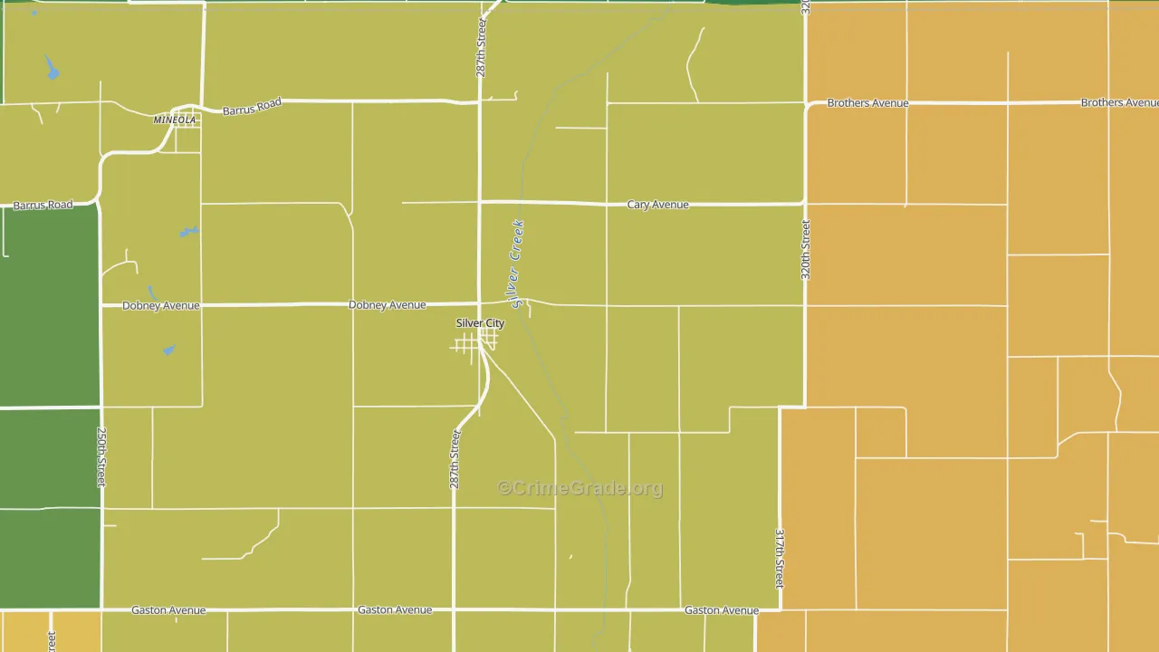 Silver City, IA Map of Drug-Related Crime Rates