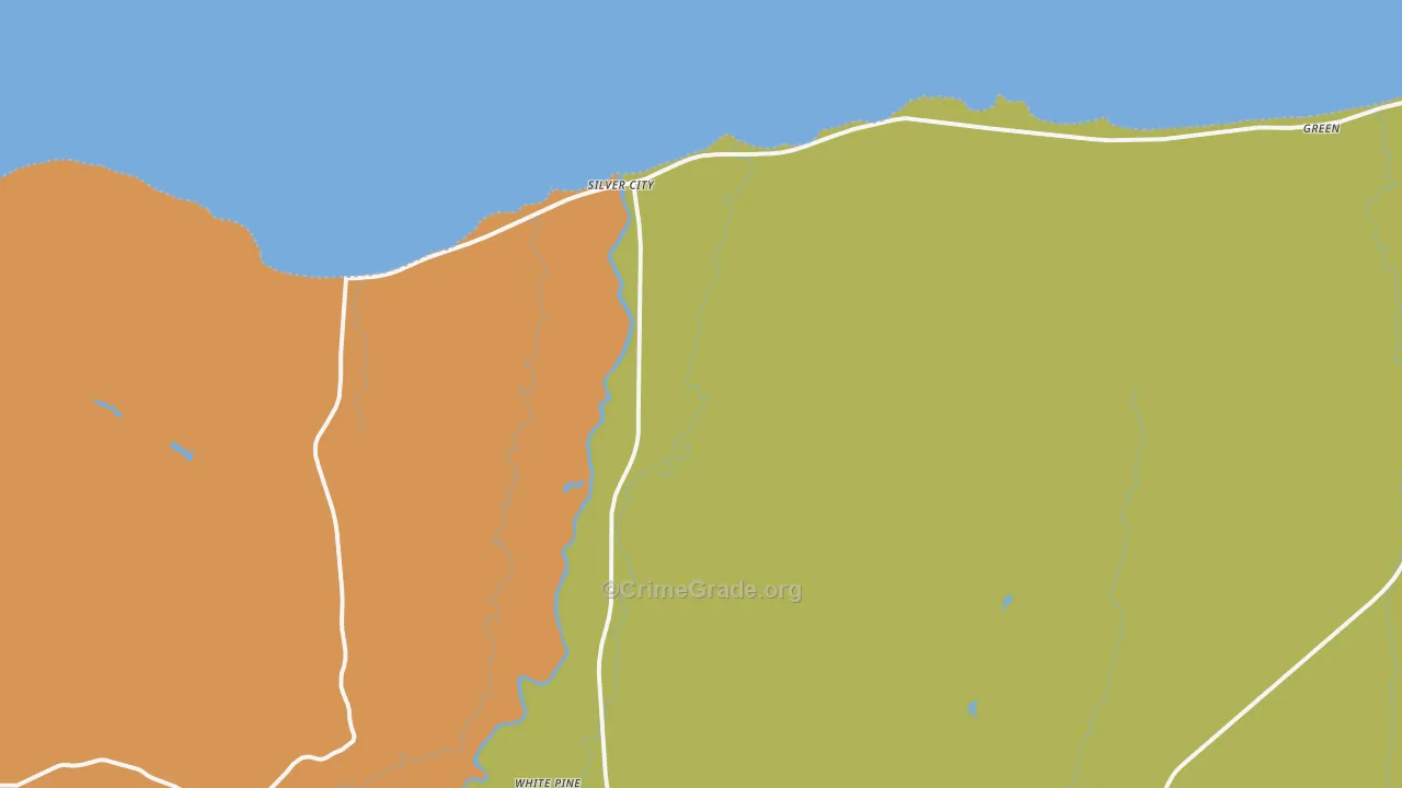 Silver City, MI Map of Drug-Related Crime Rates