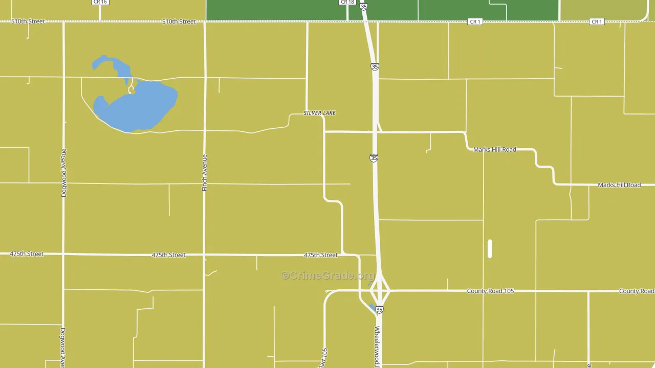 Silver Lake, IA Map of Drug-Related Crime Rates