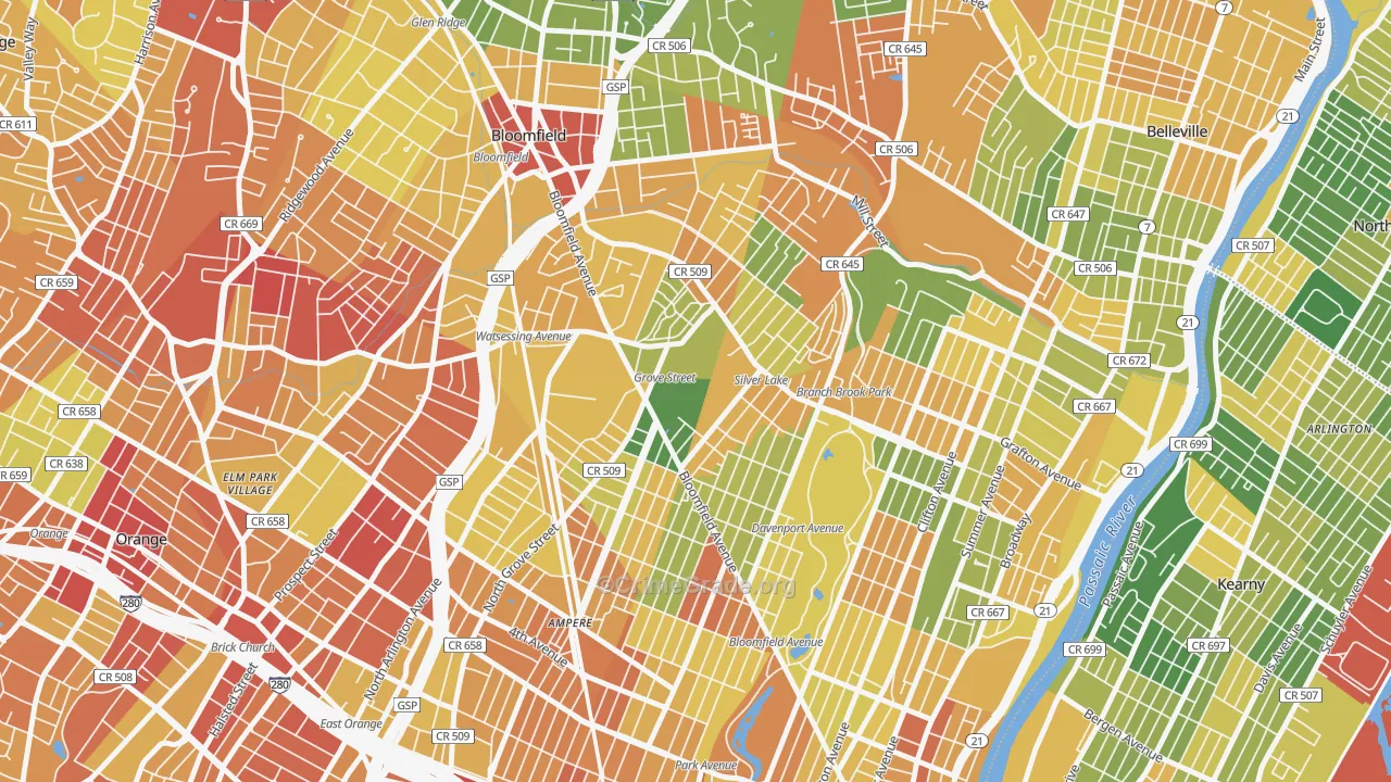 Silver Lake, NJ Map of Drug-Related Crime Rates