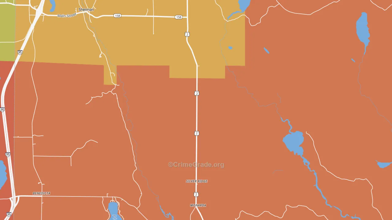 Silver Ridge, ME Map of Drug-Related Crime Rates