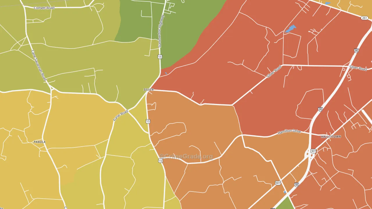 Silver, SC Map of Drug-Related Crime Rates