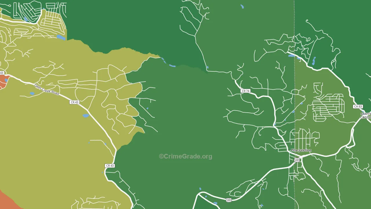 Silver Springs, CO Map of Drug-Related Crime Rates