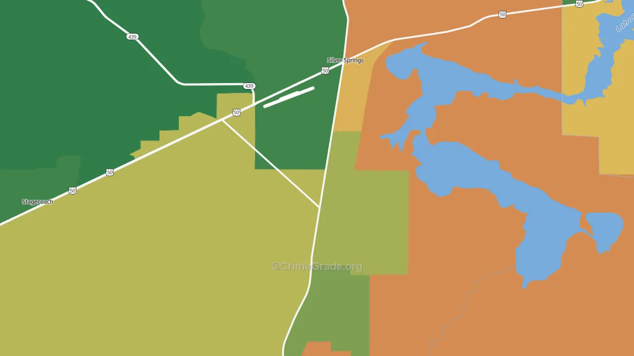 Silver Springs, NV Map of Drug-Related Crime Rates