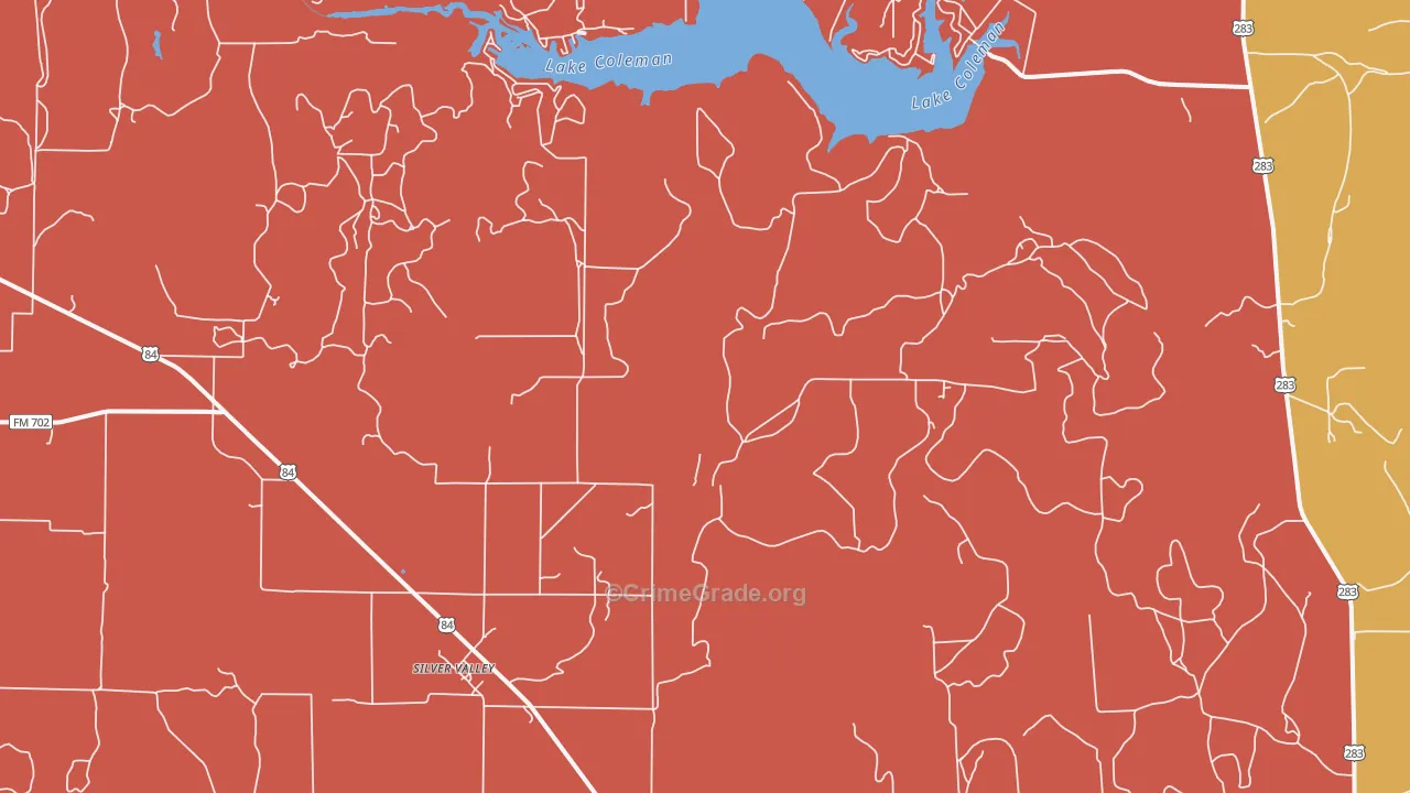 Silver Valley, TX Map of Drug-Related Crime Rates