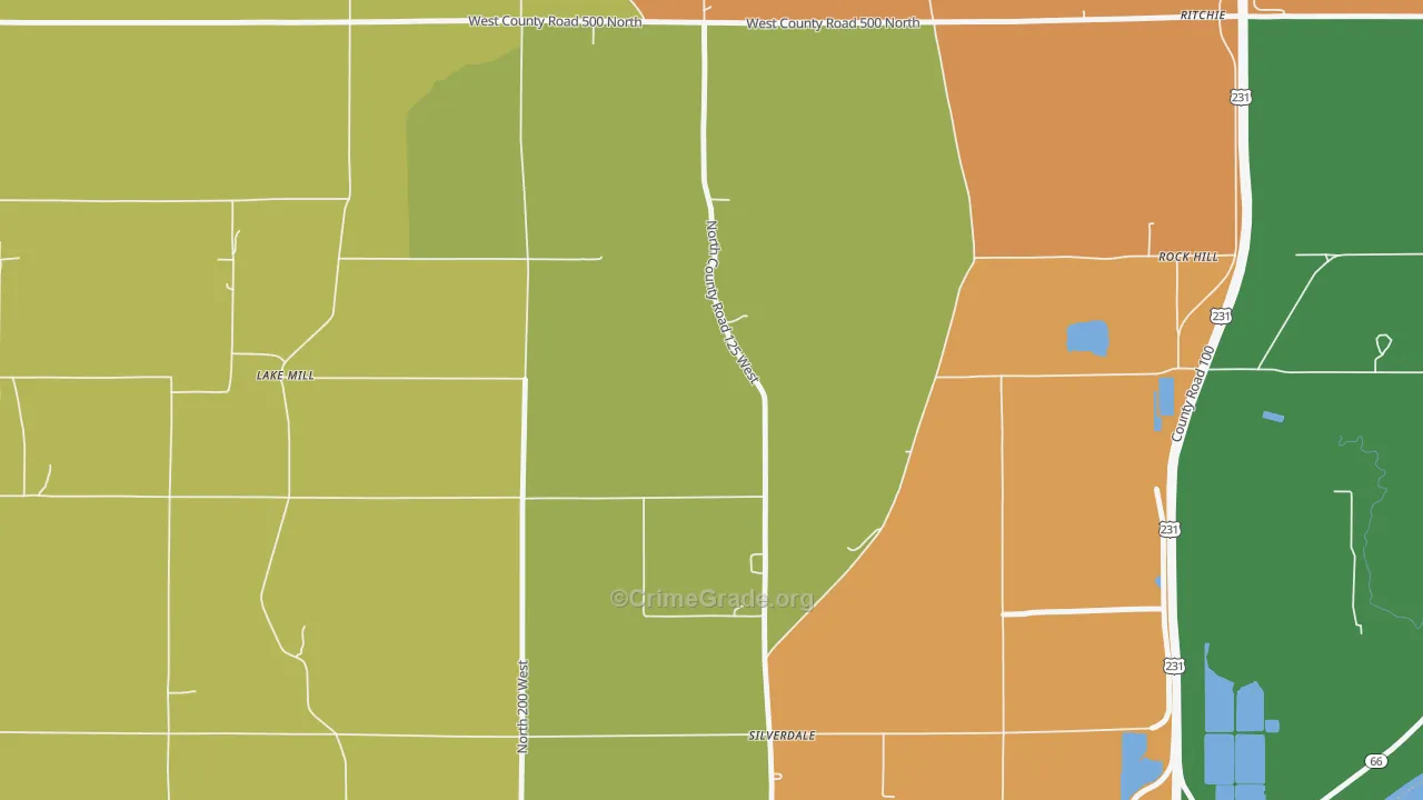 Silverdale, IN Map of Drug-Related Crime Rates