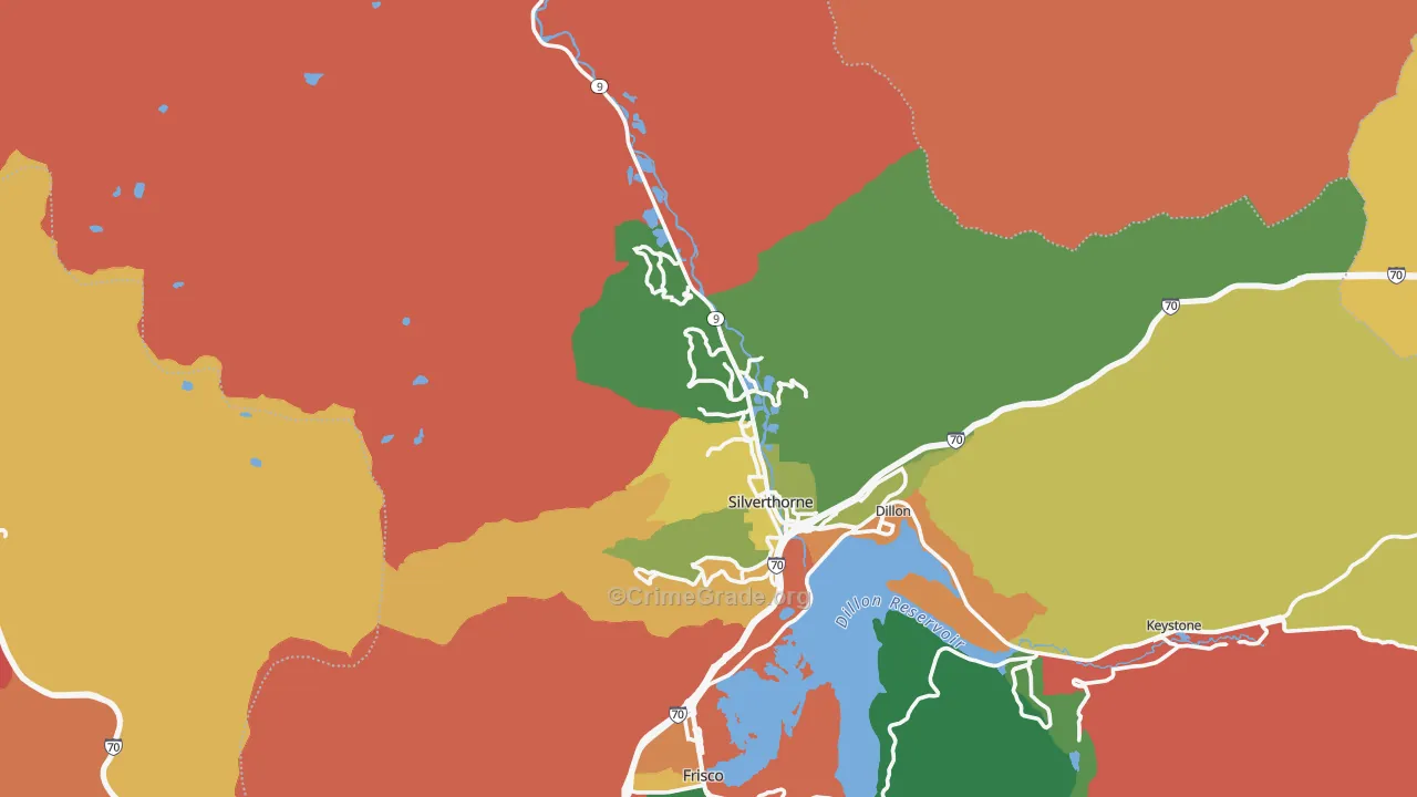 Silverthorne, CO Map of Drug-Related Crime Rates