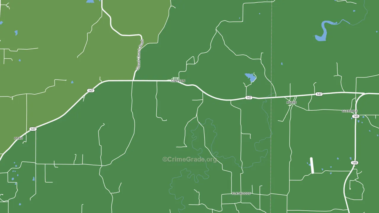 Simpson, IL Map of Drug-Related Crime Rates