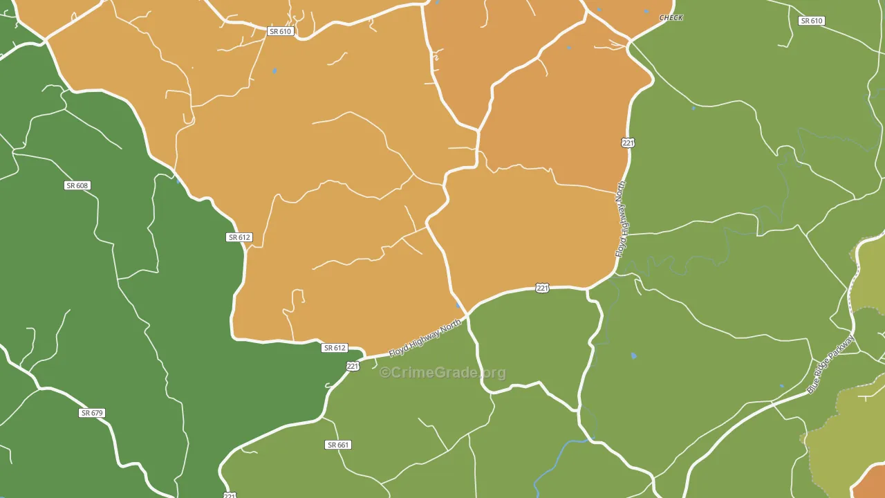 Simpsons, VA Map of Drug-Related Crime Rates